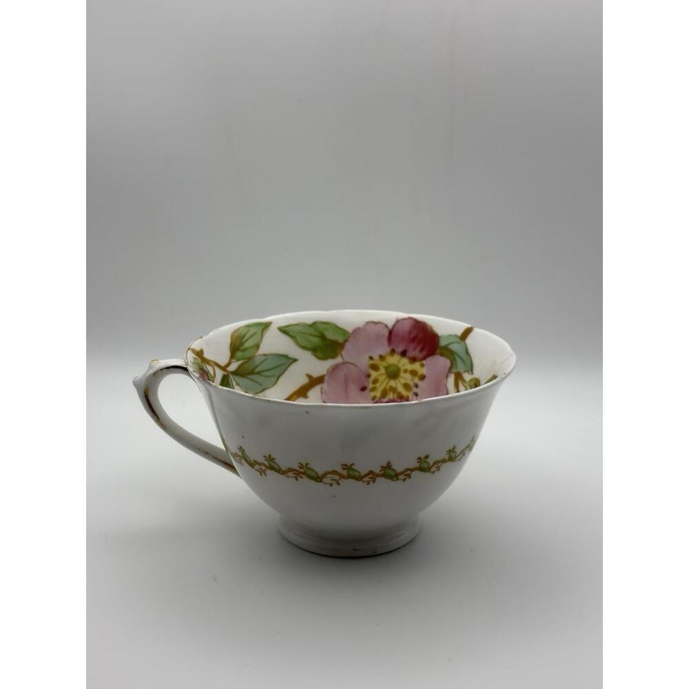 Vintage Tuscan Dogwood Pink Floral Bone China Tea Cup England 3.85"